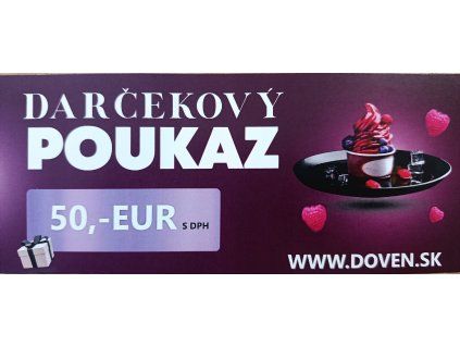 Darčekový poukaz v hodnote 50,- Eur