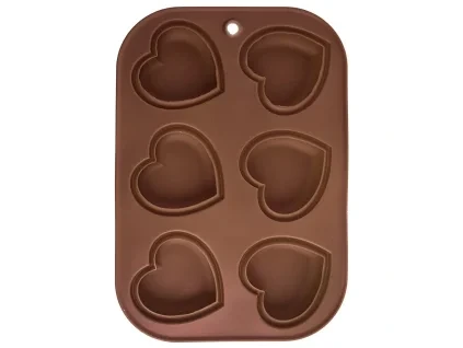 Orion Silikónová forma Muffiny - srdce (na 6 ks)