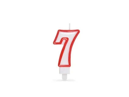 Sviečka číslová "7" 75 mm