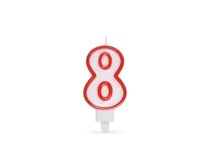 Sviečka číslová "8" 75 mm
