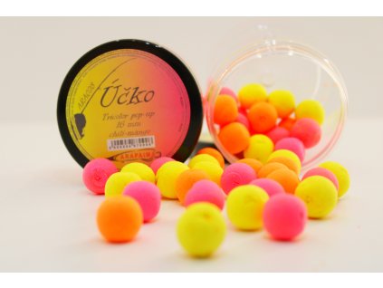Arapaima Účko Tricolor Pop Up 16mm Chili Mango 70gr