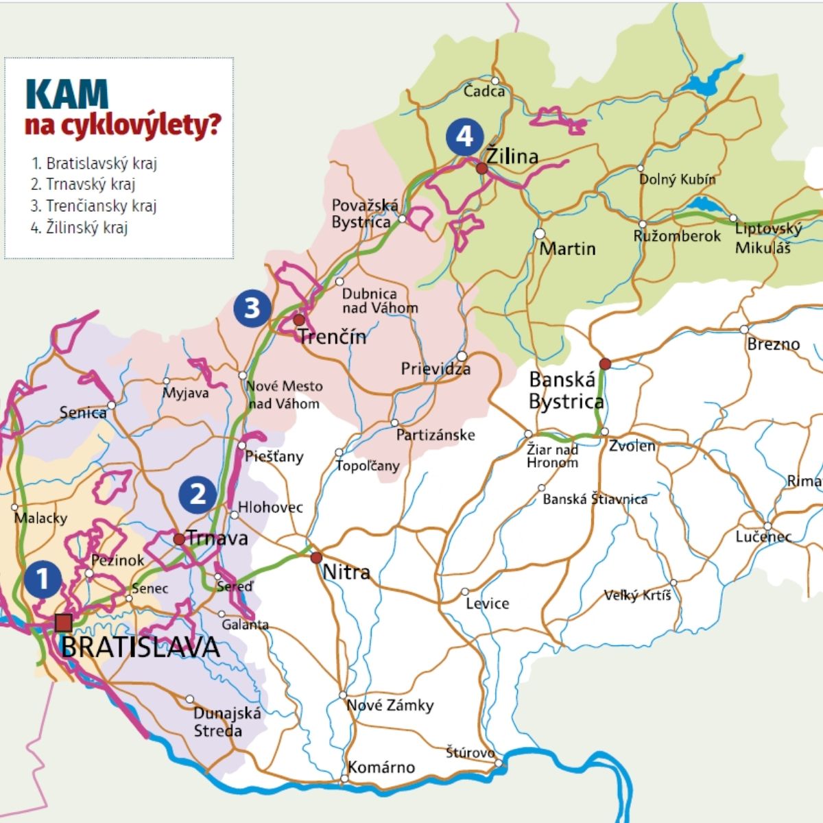 Mapa tras Slovensko 1