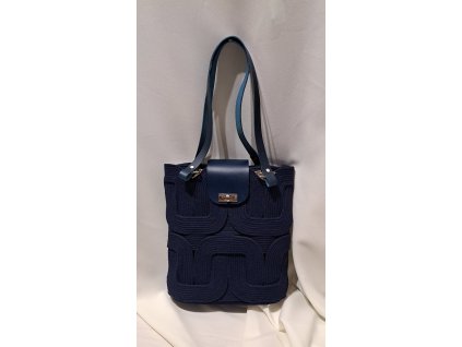 Čtvercová kabelka v tmavě modré barvě