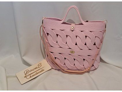 Růžová kabelka handmade