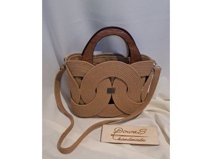 Handmade kabelka-dřevěné uši