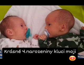Dnes jsou to 4 roky,co přišli na svět tihle úžasní kluci ❤️❤️😍😍