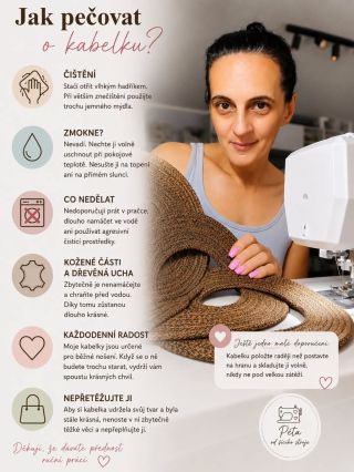 Péče o kabelku z bavlněných šňůr 👜⚘️🌸