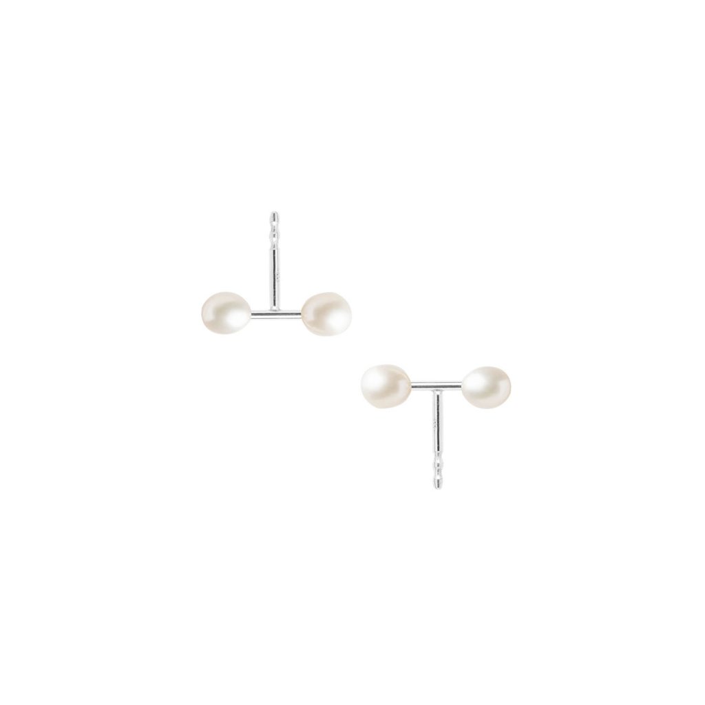 Earrings Pearl Dumbbell
