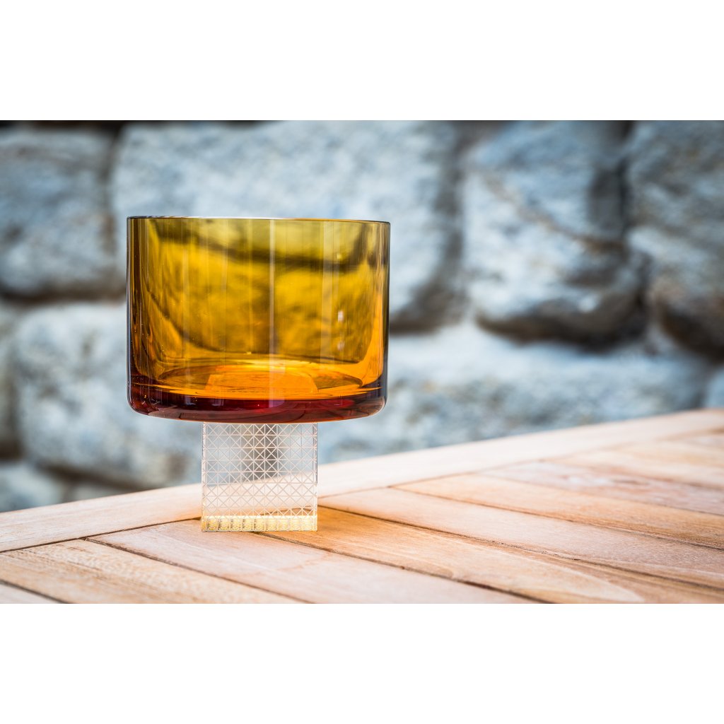 Amber Whiskey Cube glasses by Lukáš Houdek