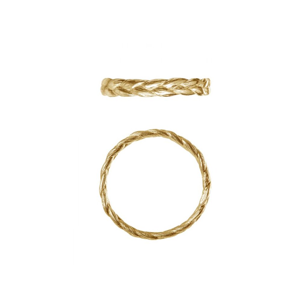 Ring Twisted 14 gold plated