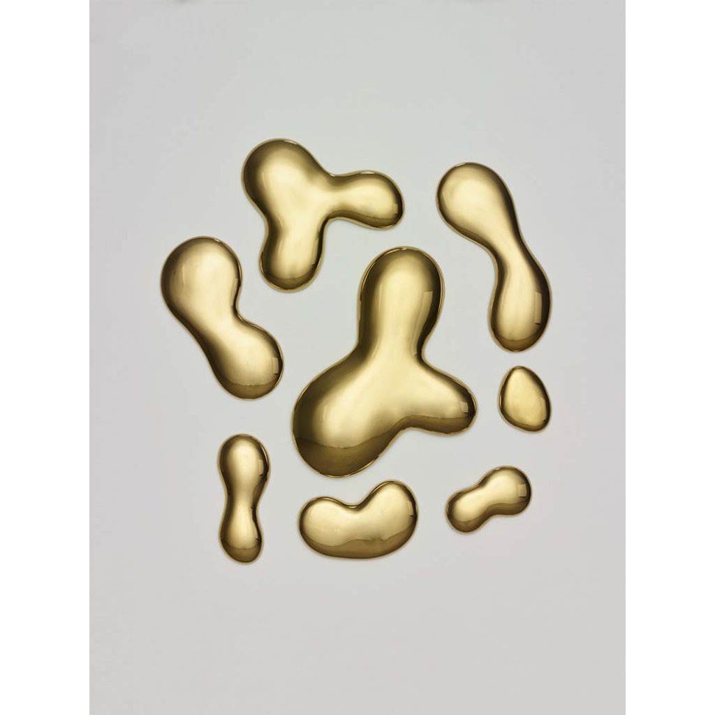 Drops 3D Wallpaper Gold