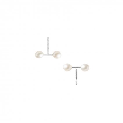 Earrings Pearl Dumbbell