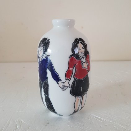 Smartphone Dynasty Vase small: Couple 02