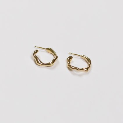 Earrings AWRY - gold plated