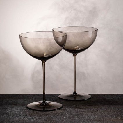 Bubble Champagne Glass set smoke