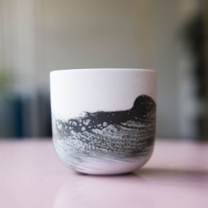 Cappuccino cup Horymore black matt