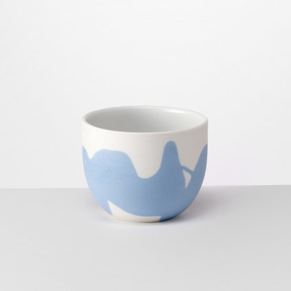 Pohárek na cappuccino Vlnění modrý
