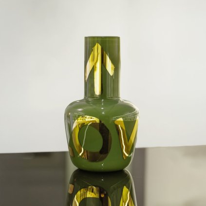 Unnamed Vase with Golden Touch Pea green