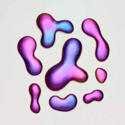 Drops 3D Wallpaper violet