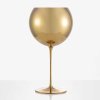 Bubble Glass Wine Set of 2 Pieces Gold