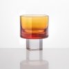 Cube whisky glass amber