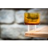 Cube whisky glass amber