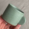 Espresso cup with handle XS green leaf