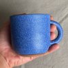 Cup with handle blue
