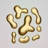 Drops 3D Wallpaper Gold F