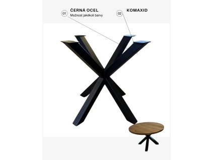 podnož kulatého jídelního stolu z besed