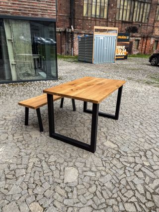 Jídelní stůl Atlas / odstín Honney / rovná hrana Lavička - nový model jméno vymyslíme dnes 🤣💁