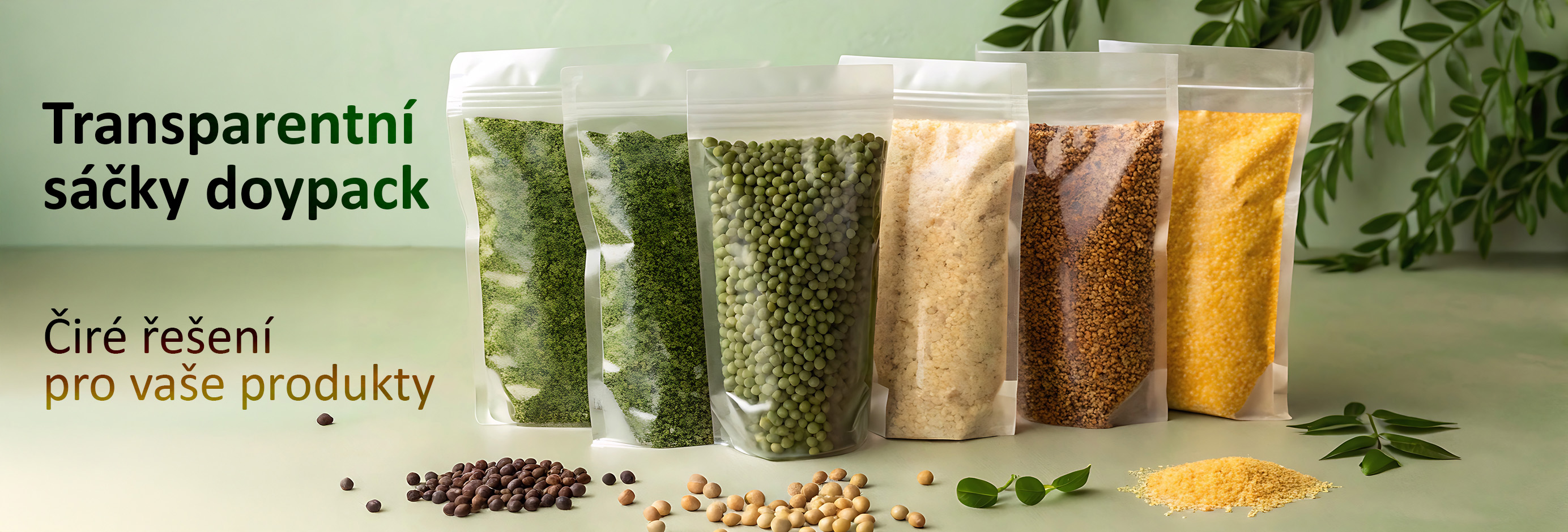 Transparentní sáčky Doypack