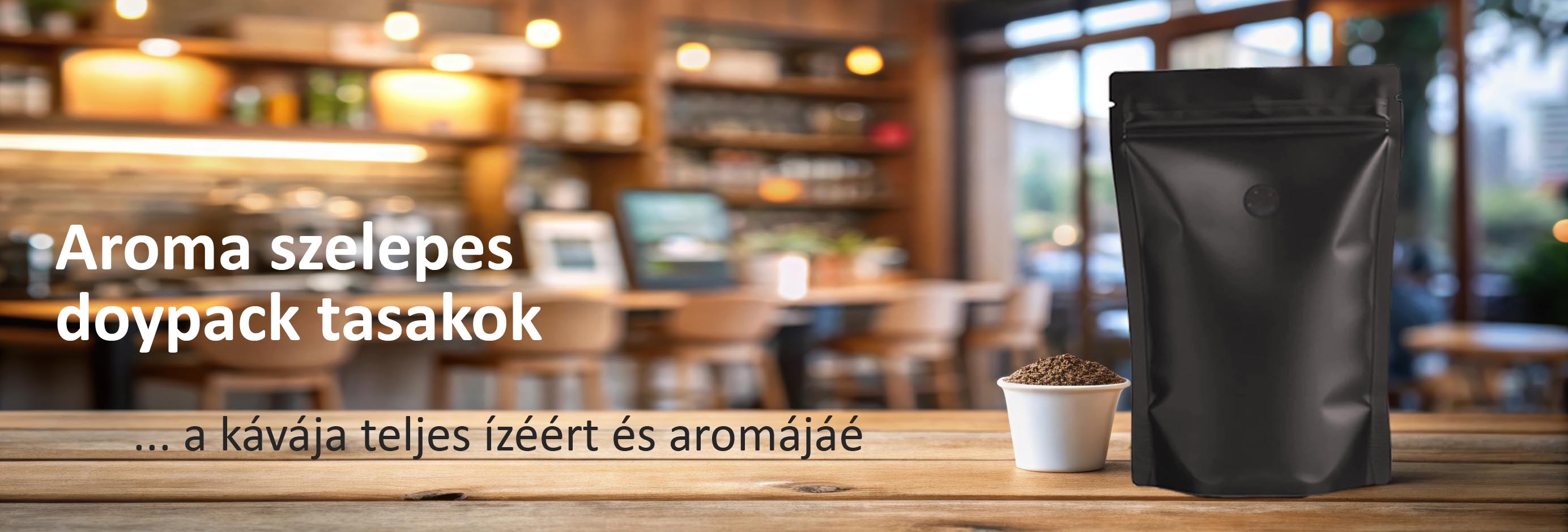 Aroma szelepes doypack tasakok