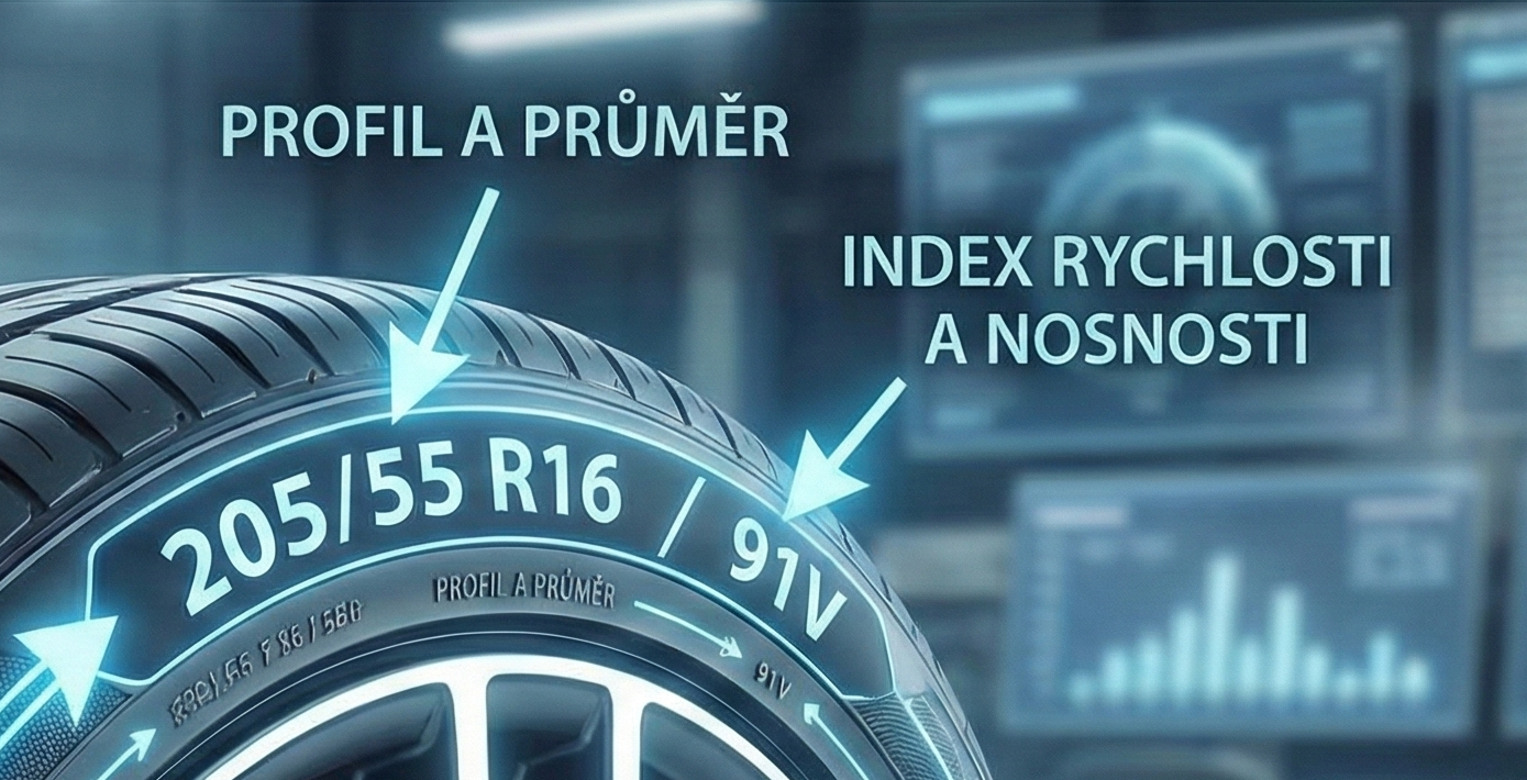 Kde najít rychlostní a hmotnostní index na bočnici pneumatiky