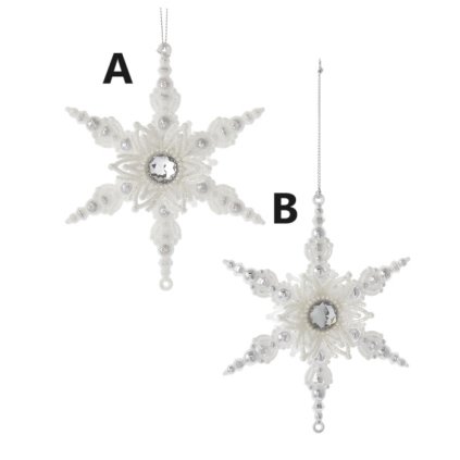 STRIEBORNO-BIELA VLOČKA S ORNAMENTOM