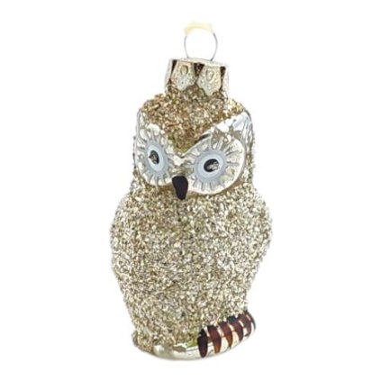 STRIEBORNÁ SOVA S TRBLIETKAMI