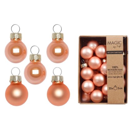 SKLENENÉ GULIČKY LOSOSOVÉ 25 ks