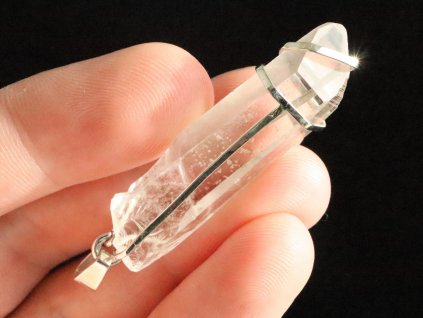 kristal krystal stribrny privesek ceska prace vyroba 1