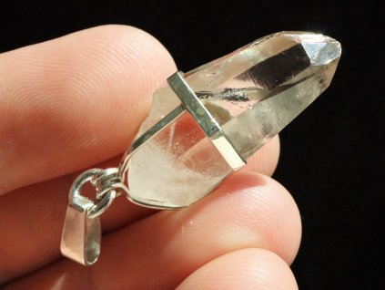 stribrny privesek kristal pravy cesky prirodni kamen obrazky 1