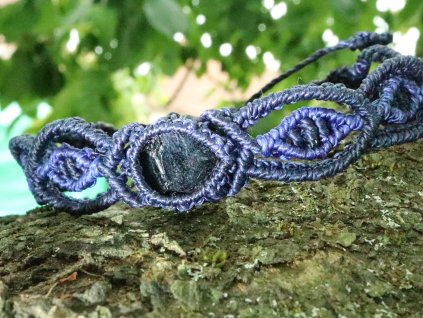 macrame naramek s cernym turmalinem cesky prirodni kamen prodej 1