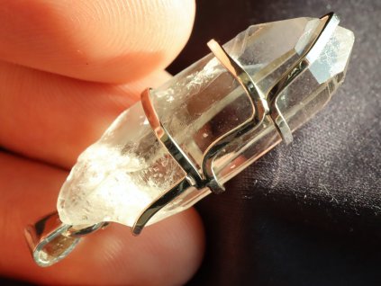 Channelingový krystal křišťálu s vnitřním Fantomem - Přívěsek