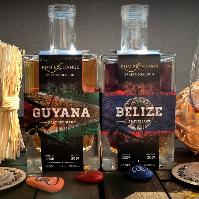 Recenze: Rum Exchange Guyana, 58,3% a Belize 60,8%