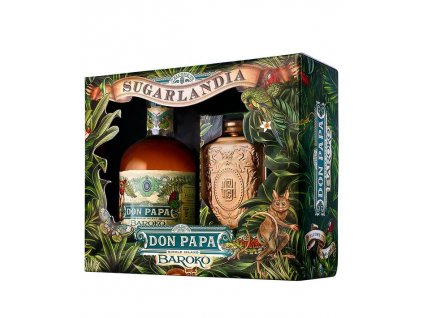 Don Papa Baroko & Hip Flask Gift Box  40,0% 0,7 l