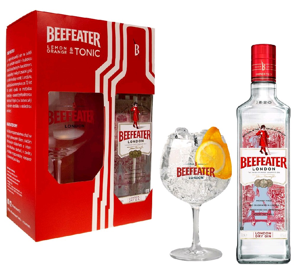 Beefeater se skleničkou 0.7l