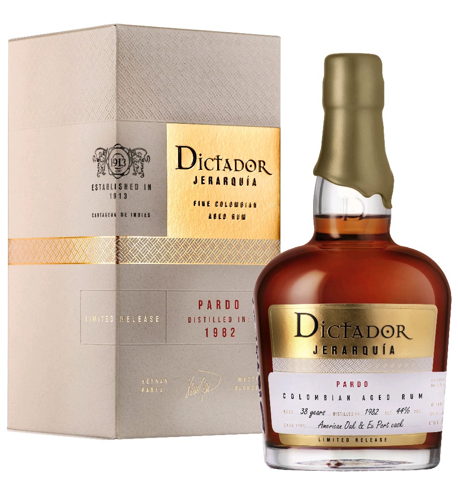 Rum Dictador Jerarquía Pardo 1982 gB 44%0.70l