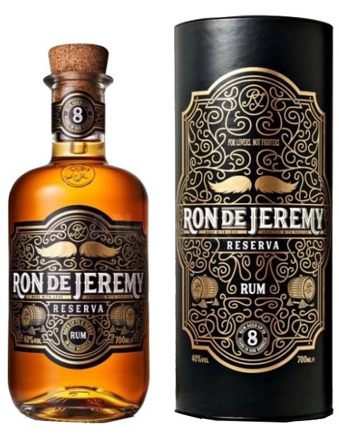 Rum Ron de Jeremy Reserve Nová Láhev Knír Tuba 40%0.70l