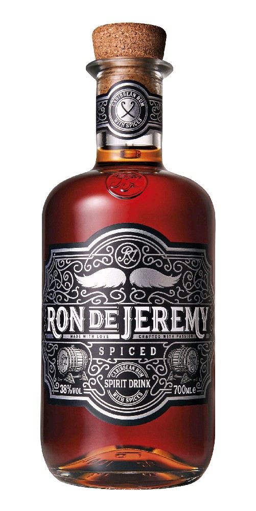 Rum Ron de Jeremy Jeremy Spiced Nová Láhev Knír 38%0.70l