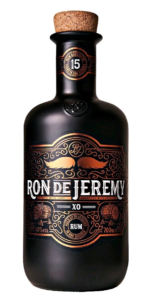 Rum Ron de Jeremy XO Nová Láhev Knír holá lahev 40%0.70l