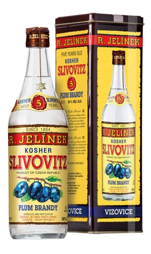 Jelínek Rudolf Slivovice Kosher bílá 5y Jelínek 0.7l