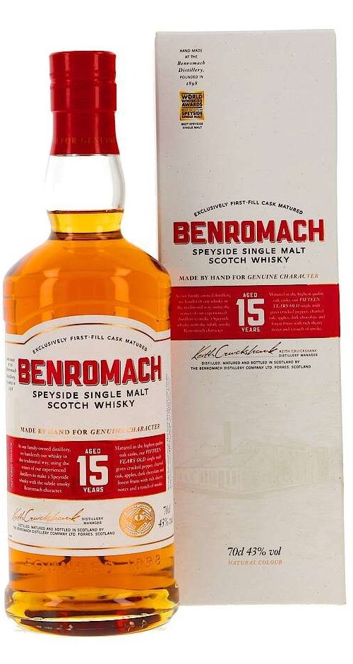Whisky Benromach 15y gB 43%0.70l